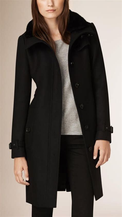 burberry wool cashmere coat with detachable shearling collar|burberry cashmere coat sale.